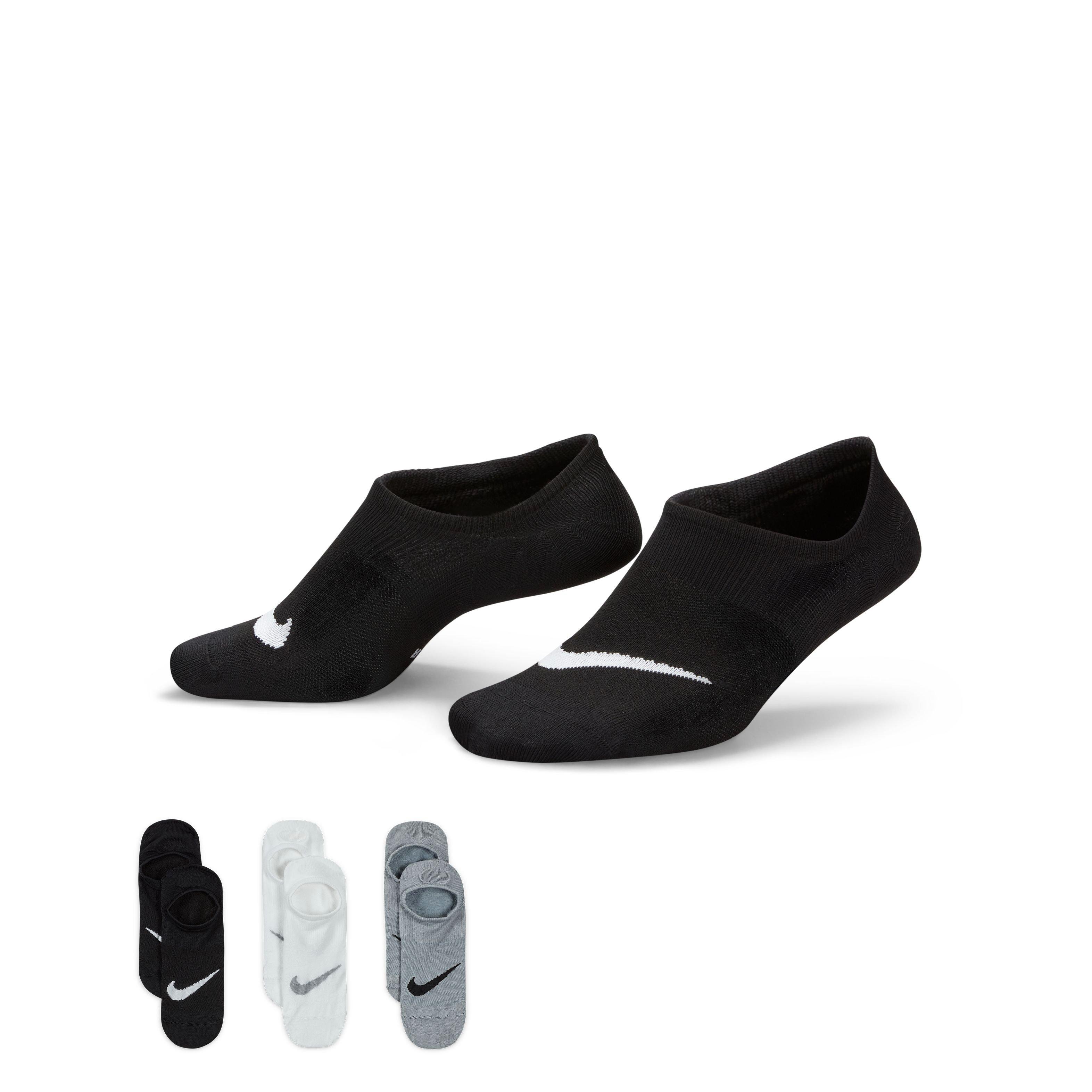 Nike Everyday Plus 3-Pack No Show Socks - Black/White